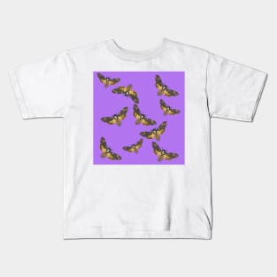 Death's Head Moths Purple Kids T-Shirt